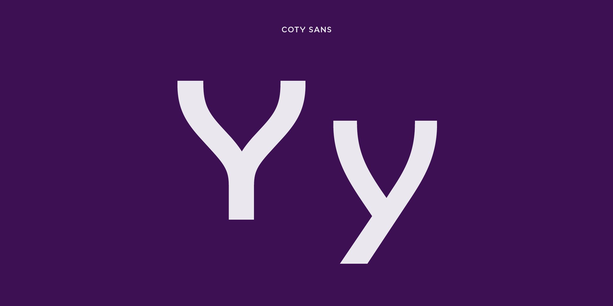 Coty Sans specimen — Yy