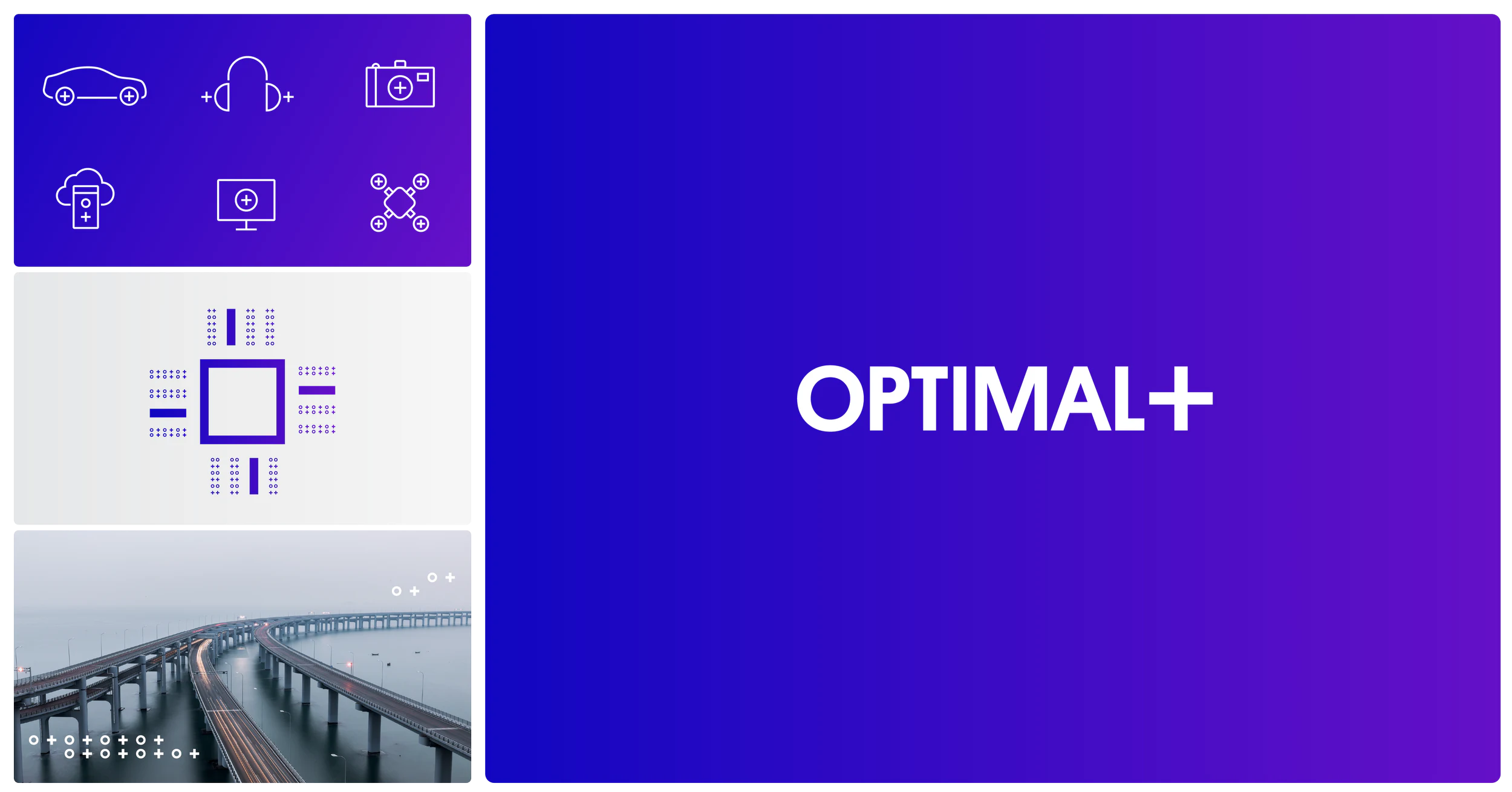 Optimal Plus visual identity system